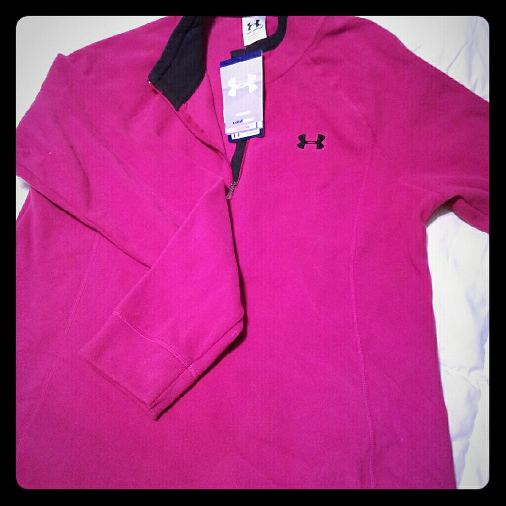 Under Armour Womens Hundo Microfleece, sz Lg, pink