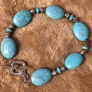 New Turquoise and Antique Silver Bracelet