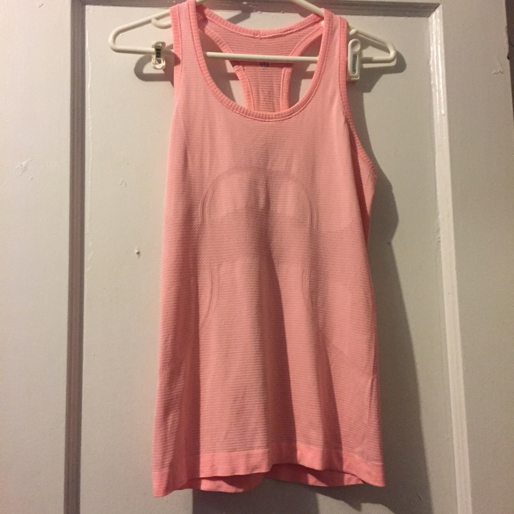 Lululemon silverescent melon color tank sz 6