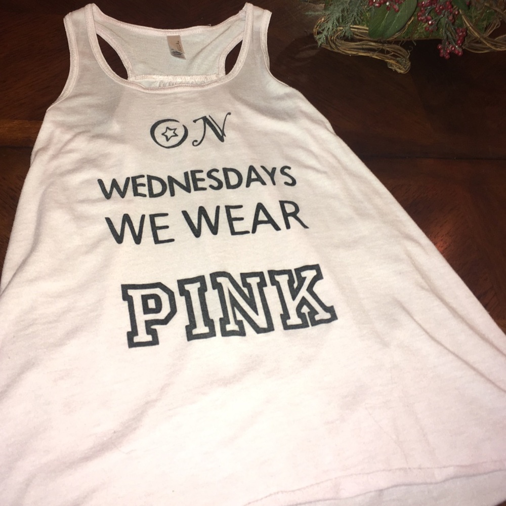 "On Wednesday we wear pink" tank top