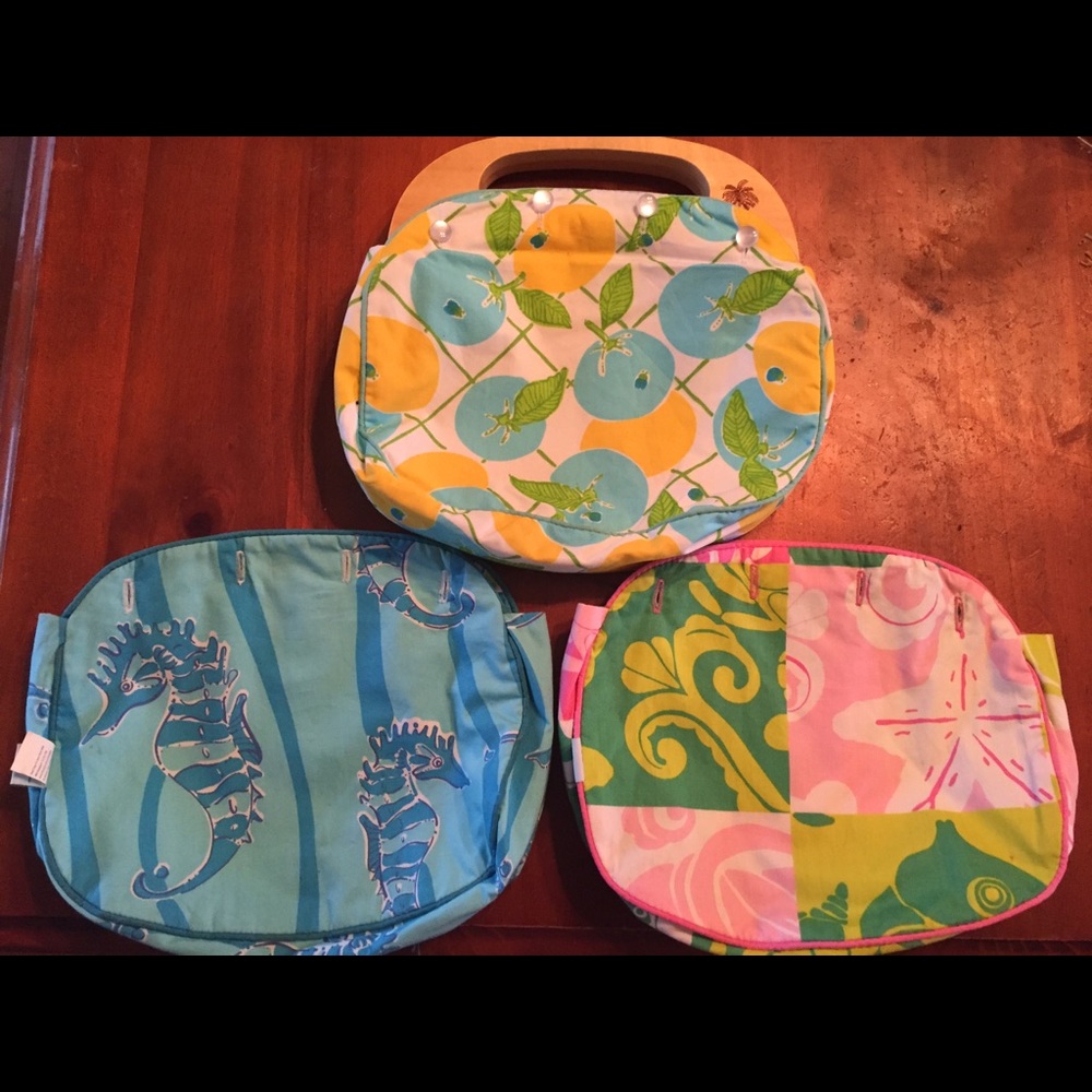 Vintage Lilly Pulitzer wood frame handbag