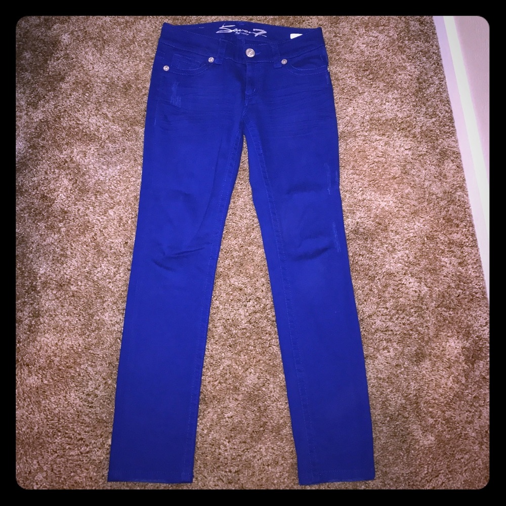 Royal Blue Skinny Jeans By Seven7-Size 27