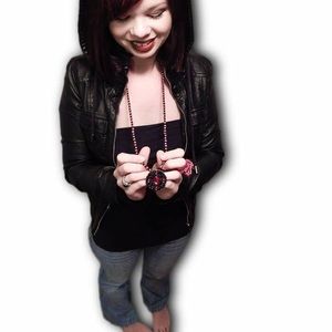 Goth Beaded Chain Pendant