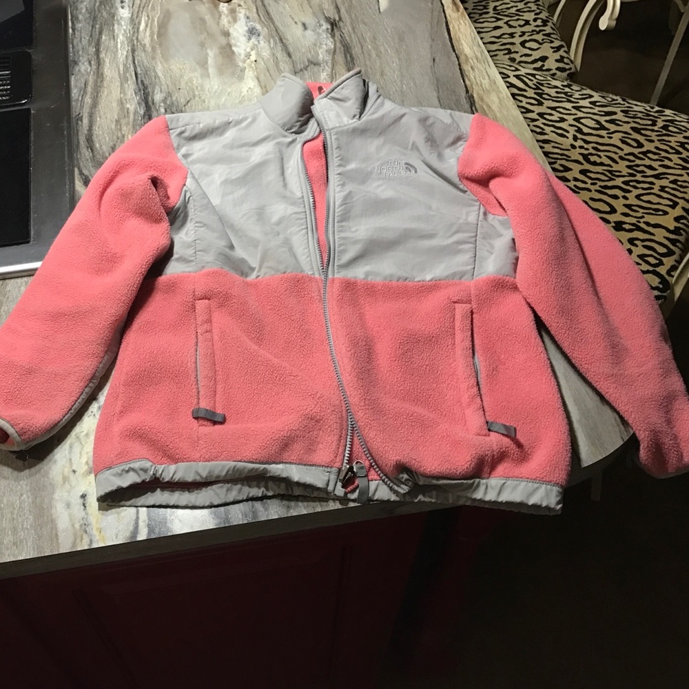 North Face Denali fleece jacket in coral