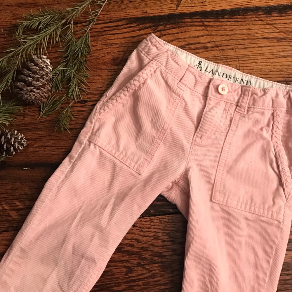 Lands End Girls skinny velour pants size 6