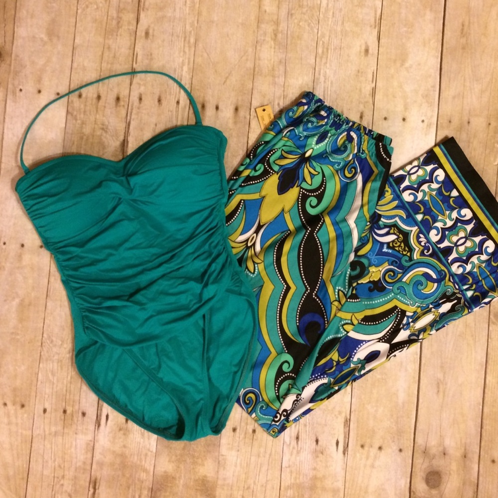 **SOLD**La Blanca swimsuit and Melissa Paige pants