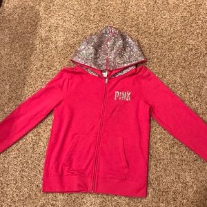 VS sequin zipper hoodie