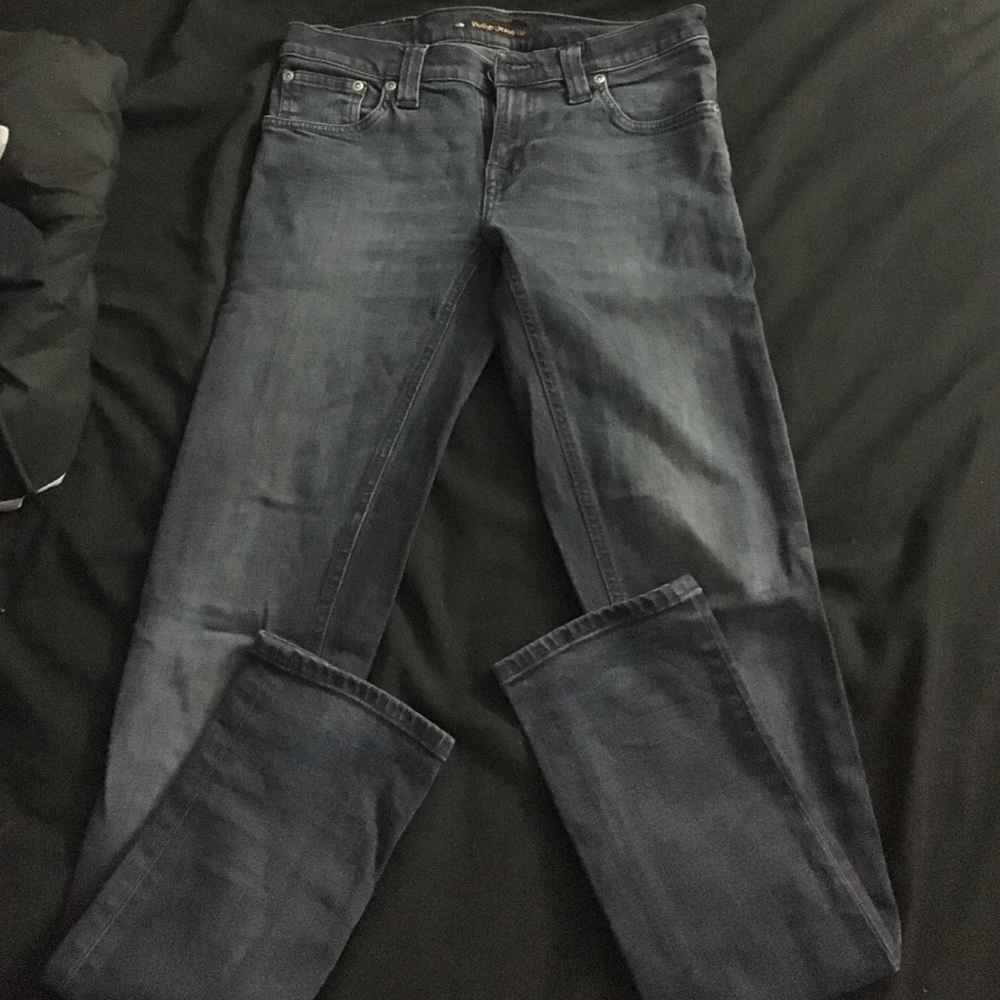 Black washed Nudie Jeans