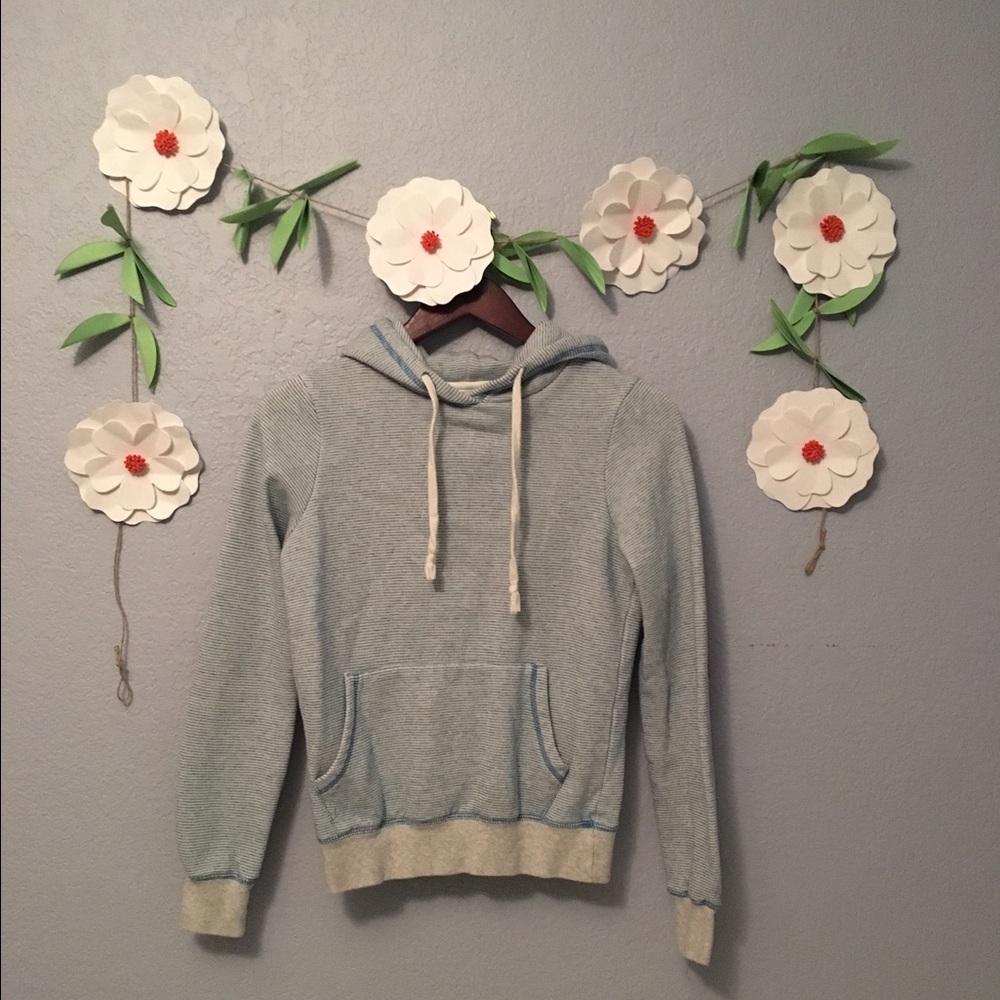 DONATING 5/17 - Warm Blue Striped Hoodie