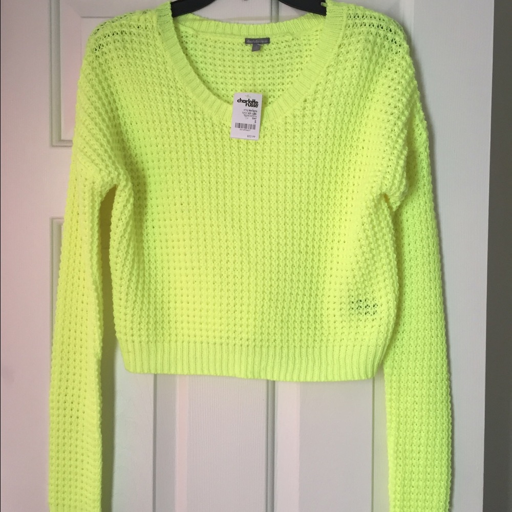 Reserved‼️Neon Crop Sweater