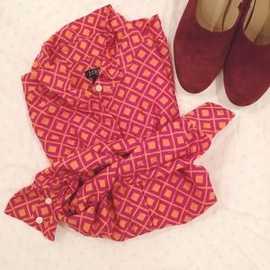 J. Crew Factory Cotton Silk Blend Popover