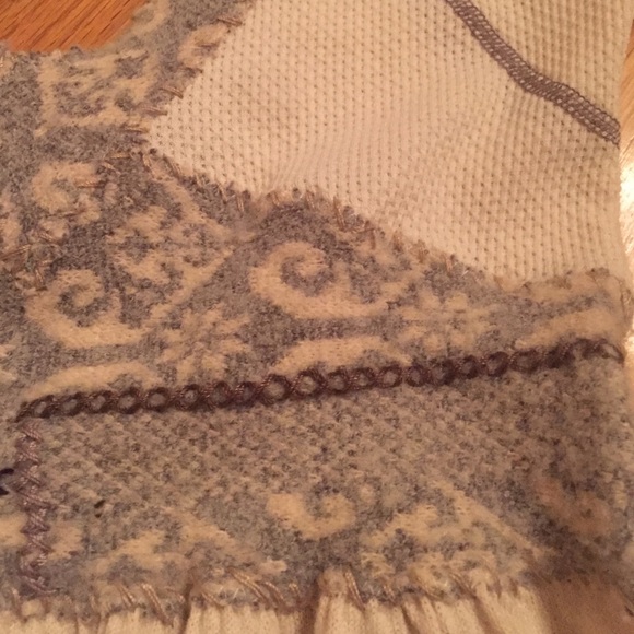 Free people vintage thermal white/cream/gray Knit - Picture 2 of 7