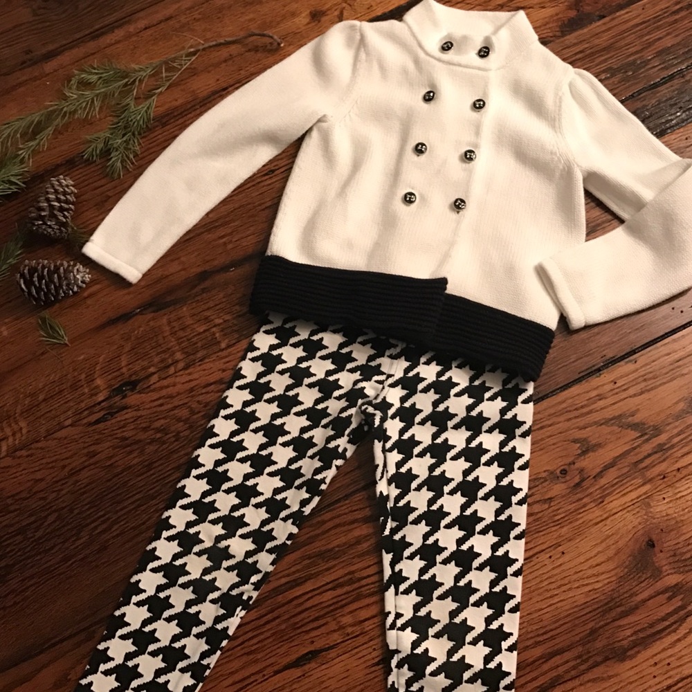 Janie and Jack size 5 leggings and sweater