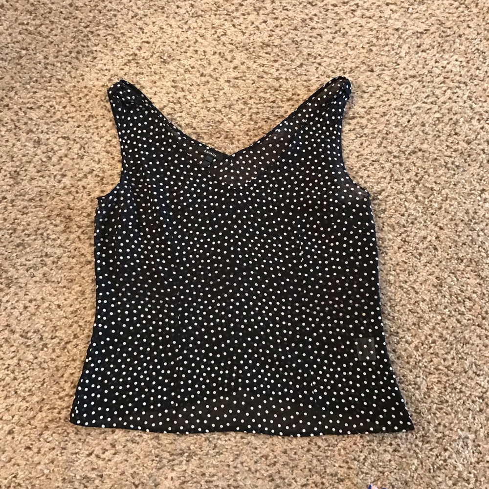 Escada Women's Polka Dot 100% Silk Blouse Size XS