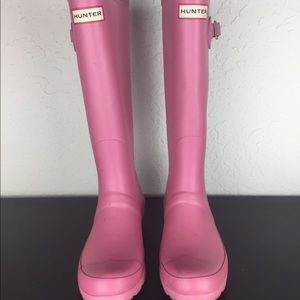 Pink Hunter rain boots