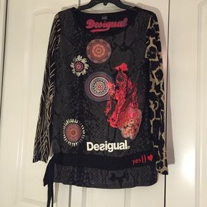 Desigual tunic long sleeve t-shirt