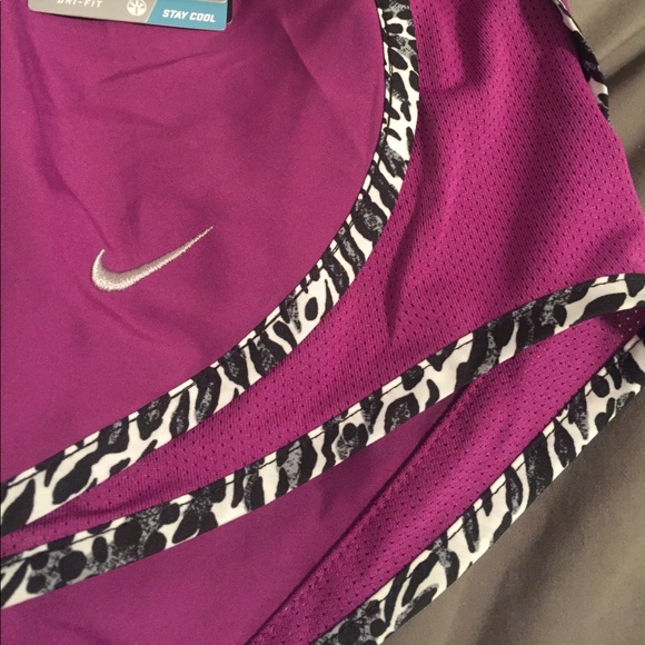 🌟HP🌟nike // purple tempo shorts with zebra trim - Picture 5 of 6