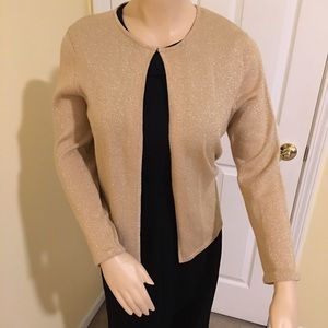 Talbots Gold shimmer cardigan