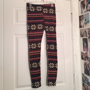 Patterned winter leggings