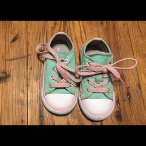 Converse- Mint Green and Pink