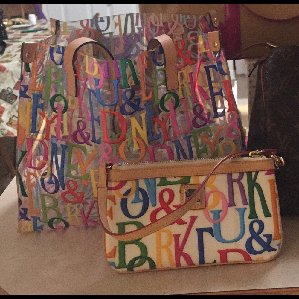 Dooney & Bourke Wristlet and Plastic Tote.