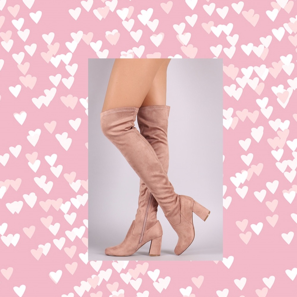 Suede over the knee boots