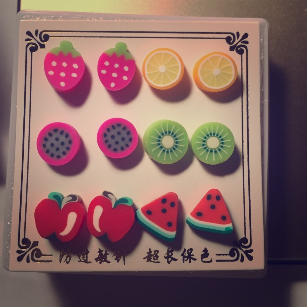 fruit earrings