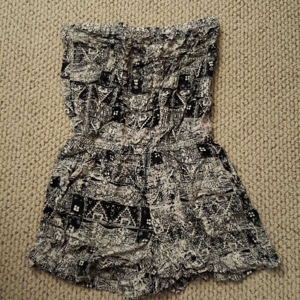 Black and white romper