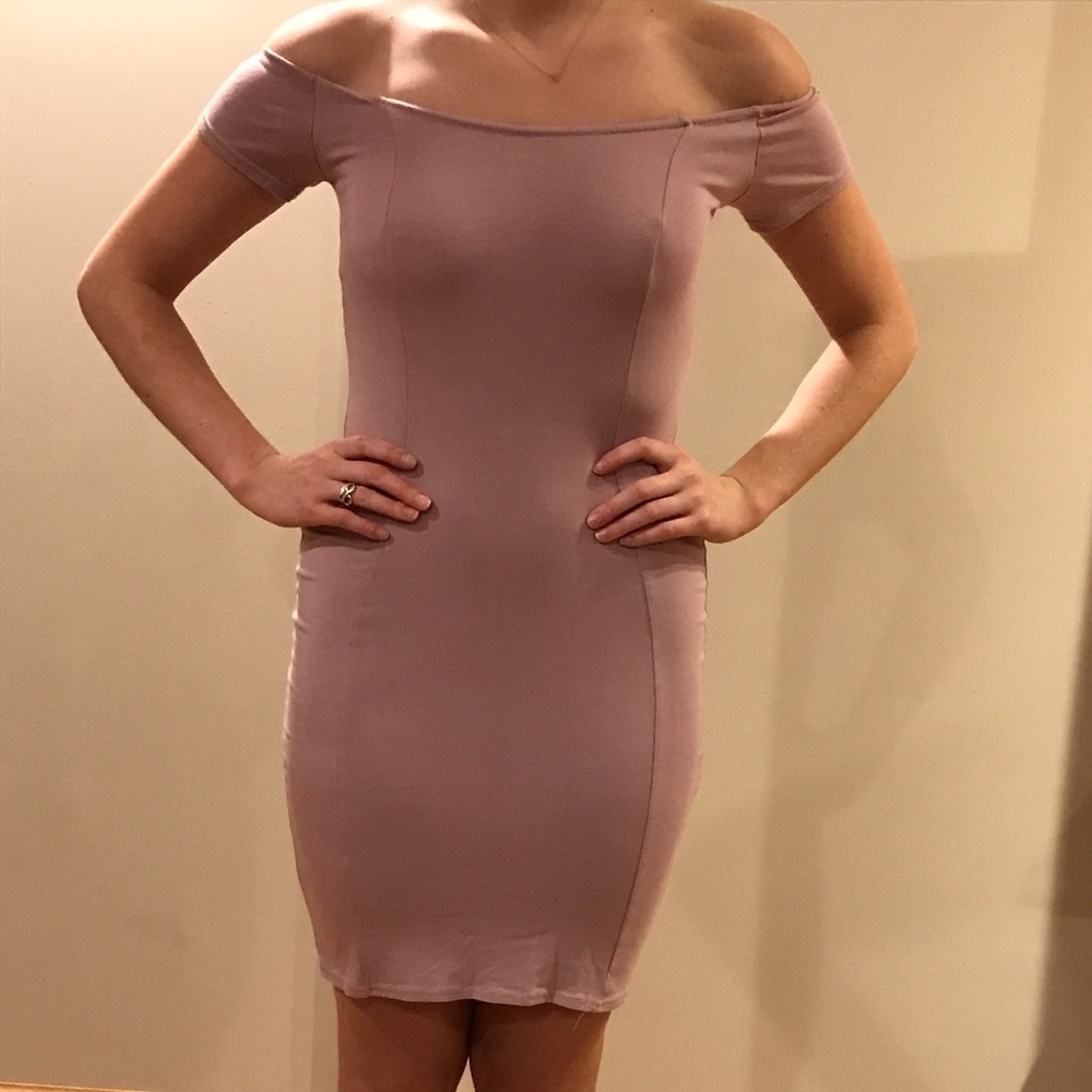 Missguided off-shoulder bodycon dress