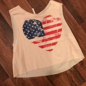 American Flag Crop Top