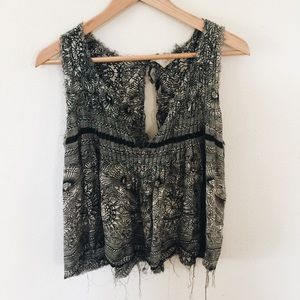 Free People | Printed Fray Crop