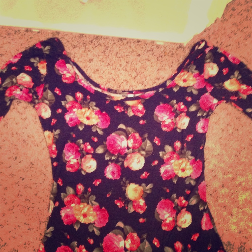 Floral Navy Blue Top