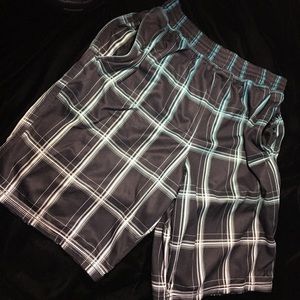 Hurley Men Small Black Teal transition Gym Shorts