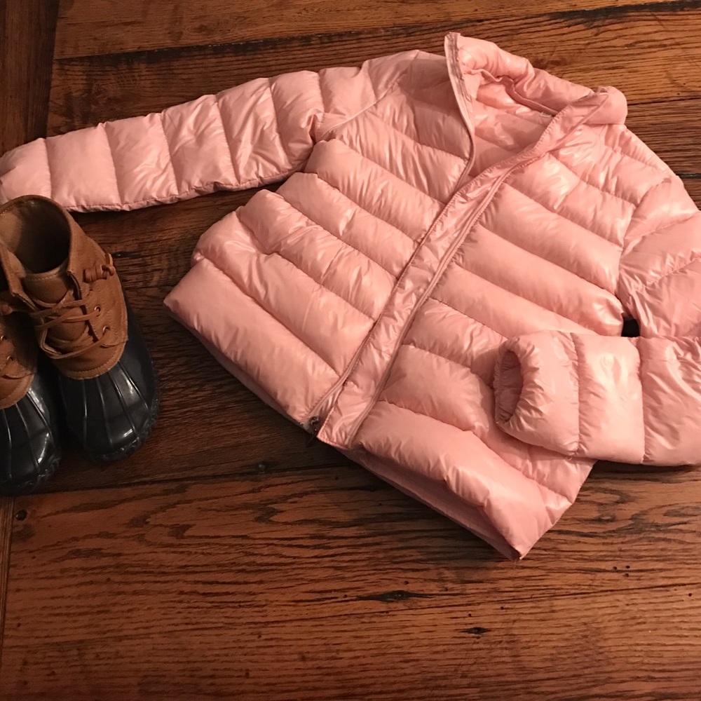 6/6x pink duck down puffer jacket