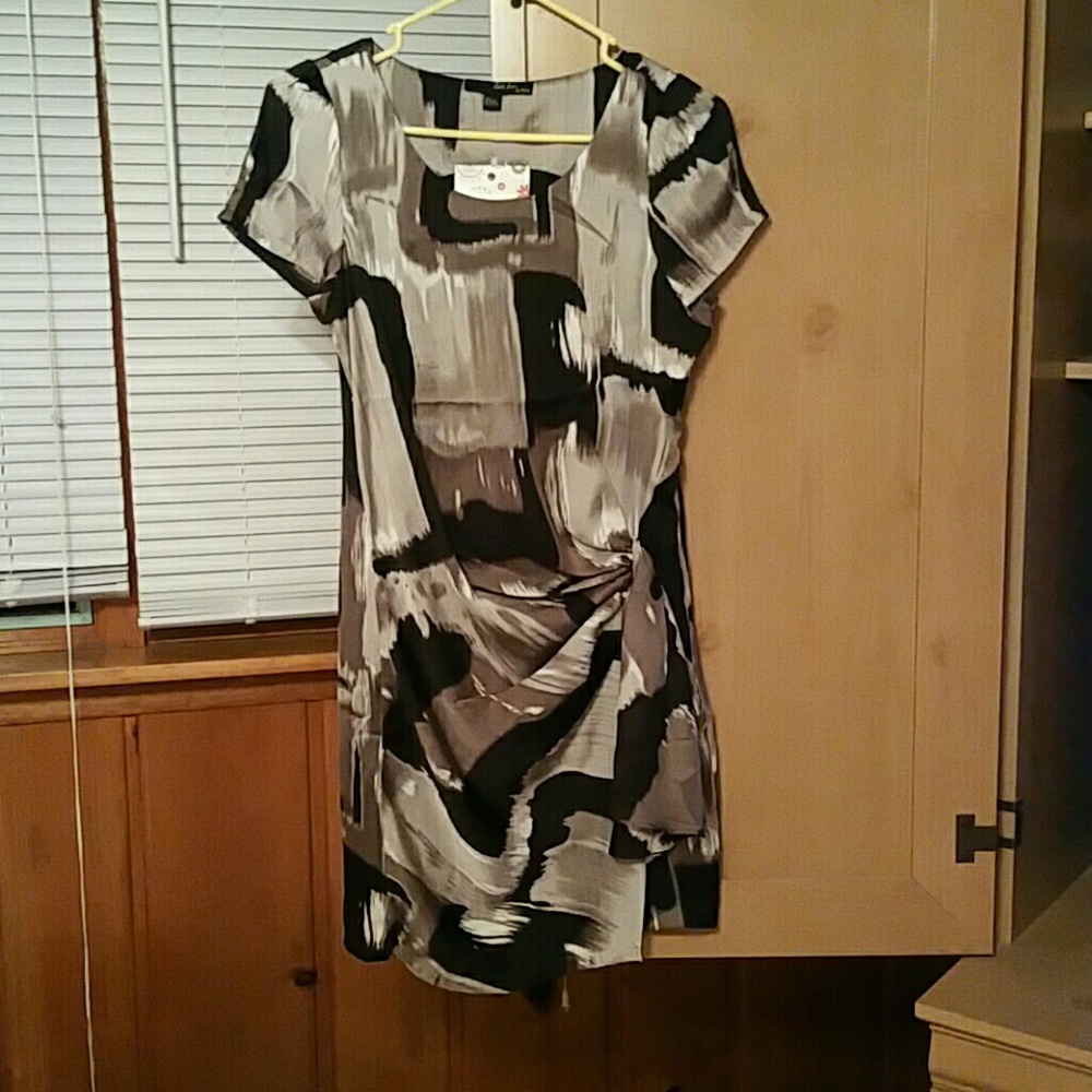 Brown/taupe patterned dress