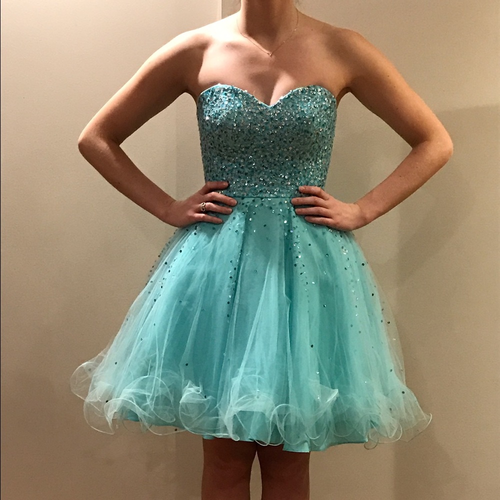 Blue homecoming dress