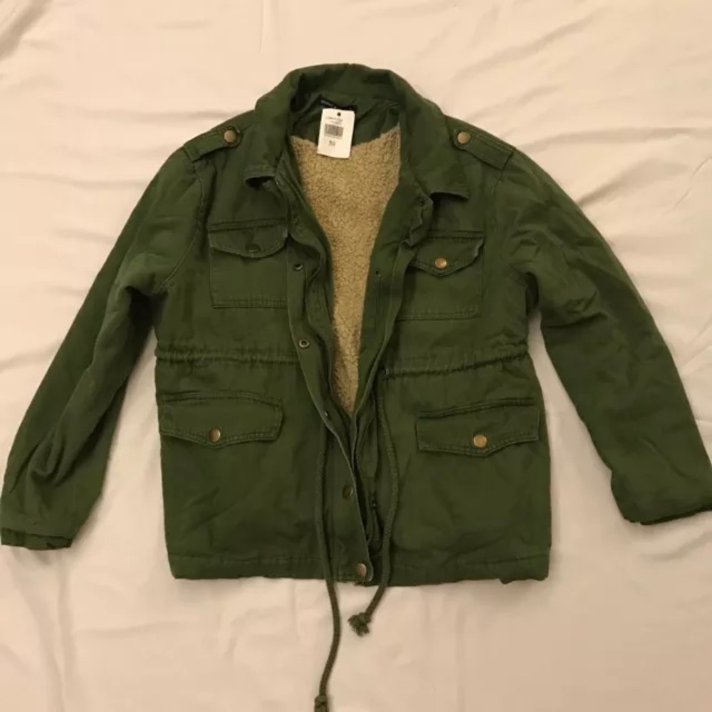 Brandy Melville Utility Jacket Olive Green