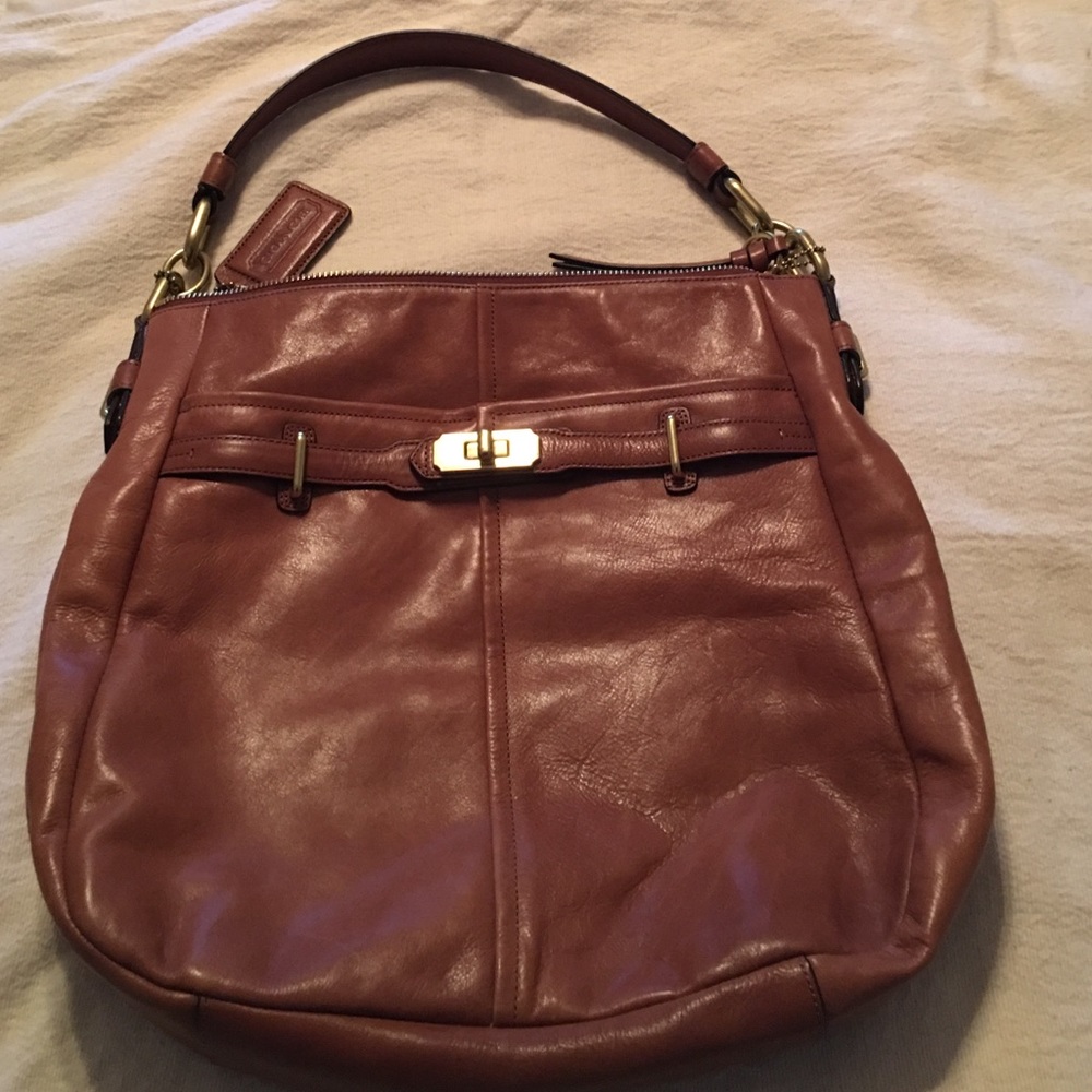 Authentic Light Brown Coach bag.