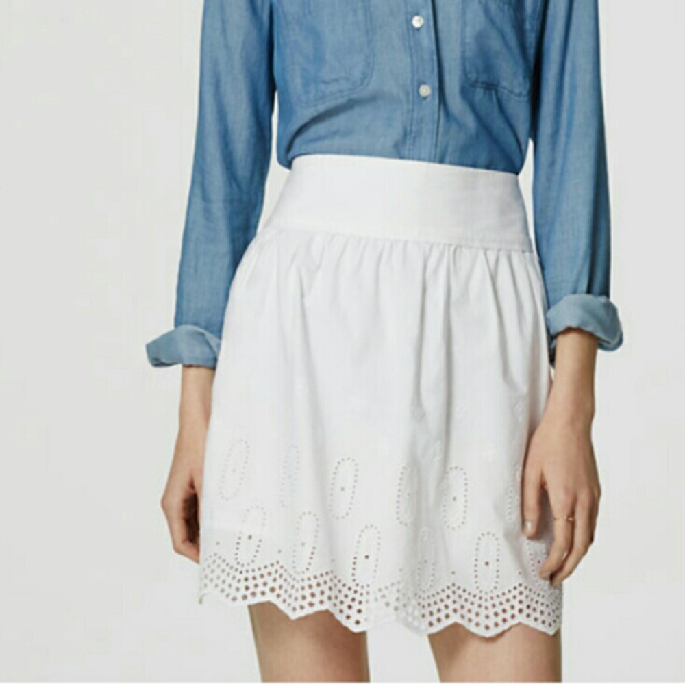 Geo Eyelet  Skirt