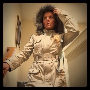 Trench coat by Brit designer Julien McDonald