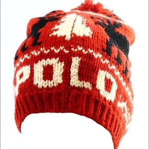 POLO RALPH LAUREN  Jacquard Pom Beanie Wool