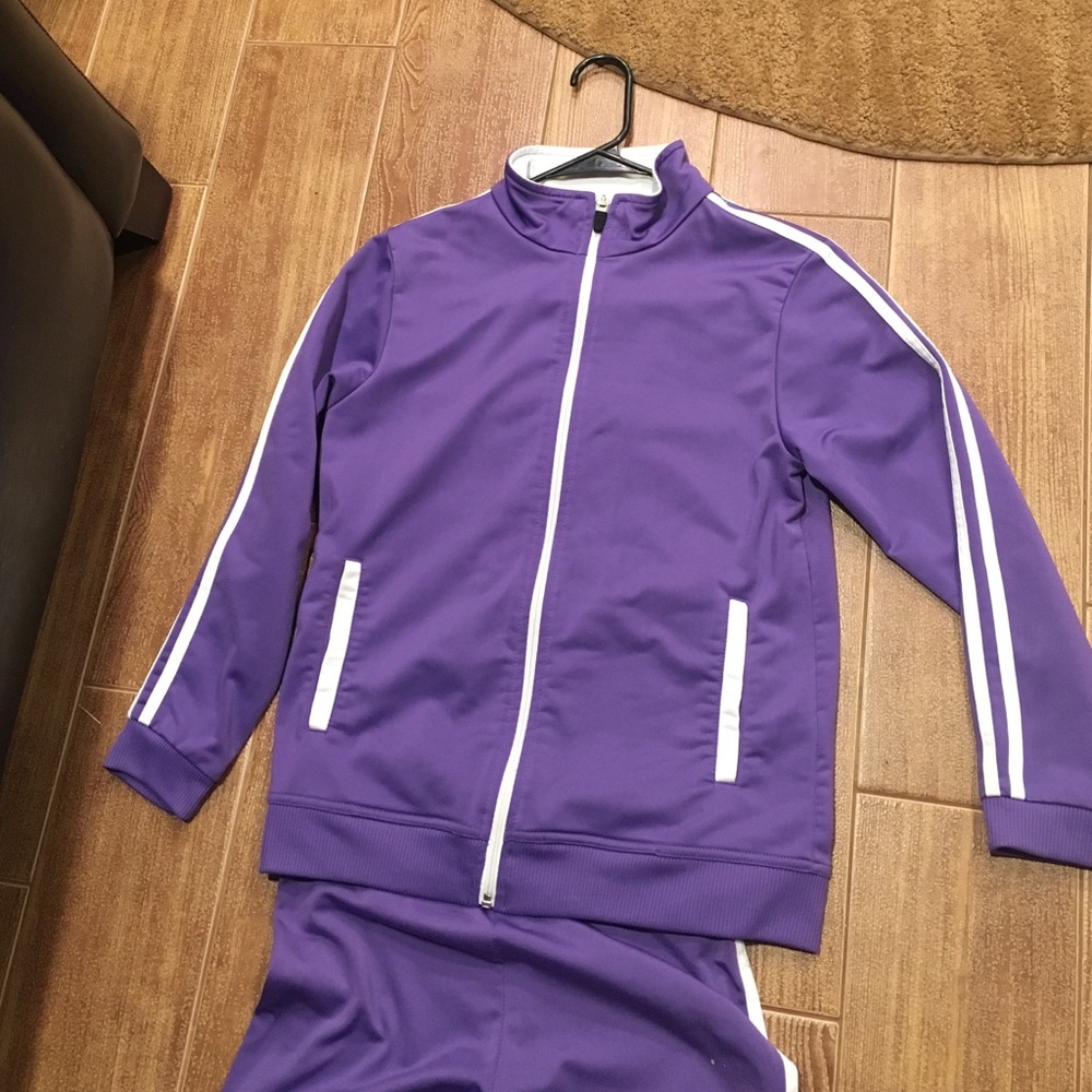 Purple warm up suit
