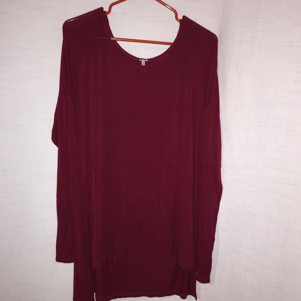 Maroon Plus Top