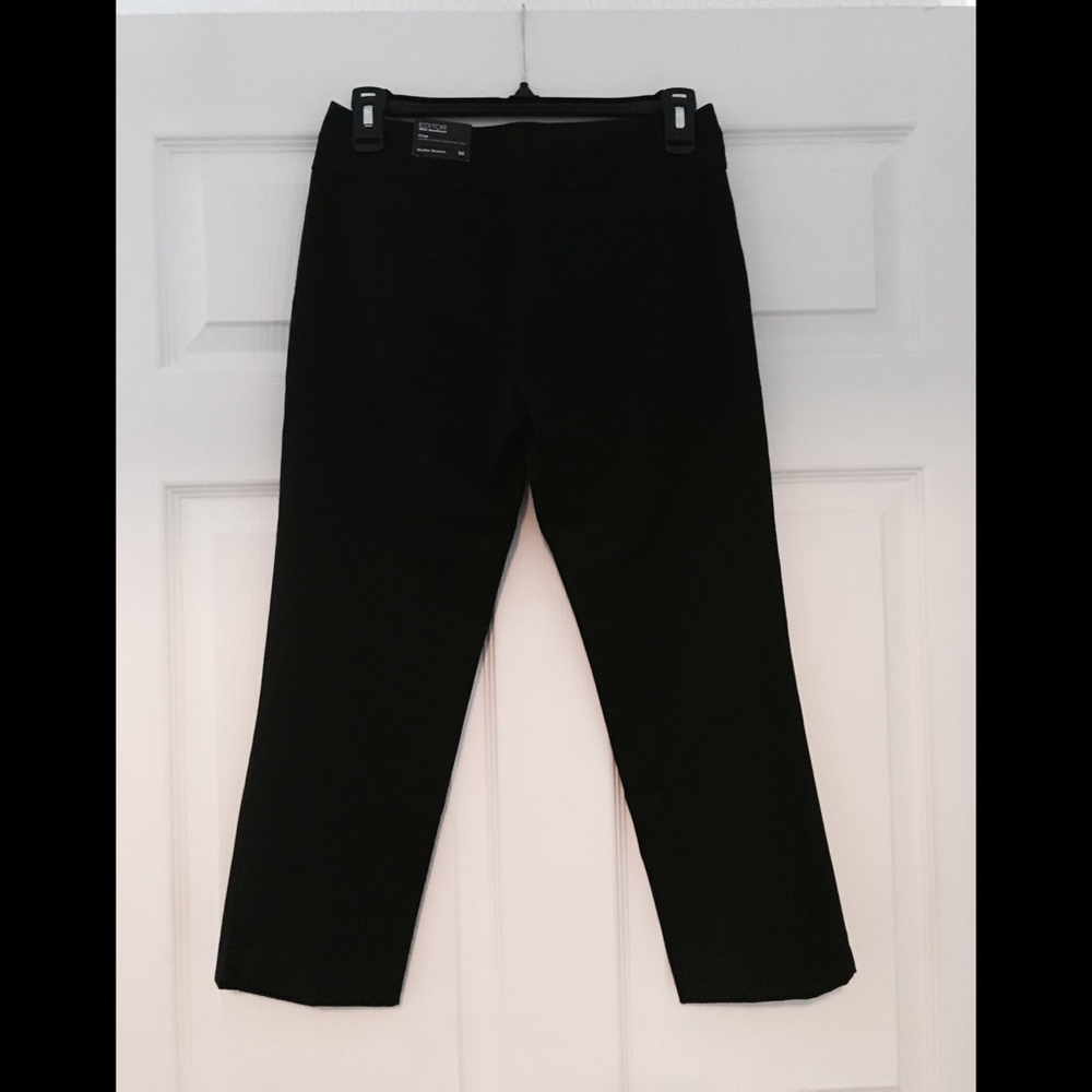 Express 00 Black Studio Stretch Editor Crop Pant