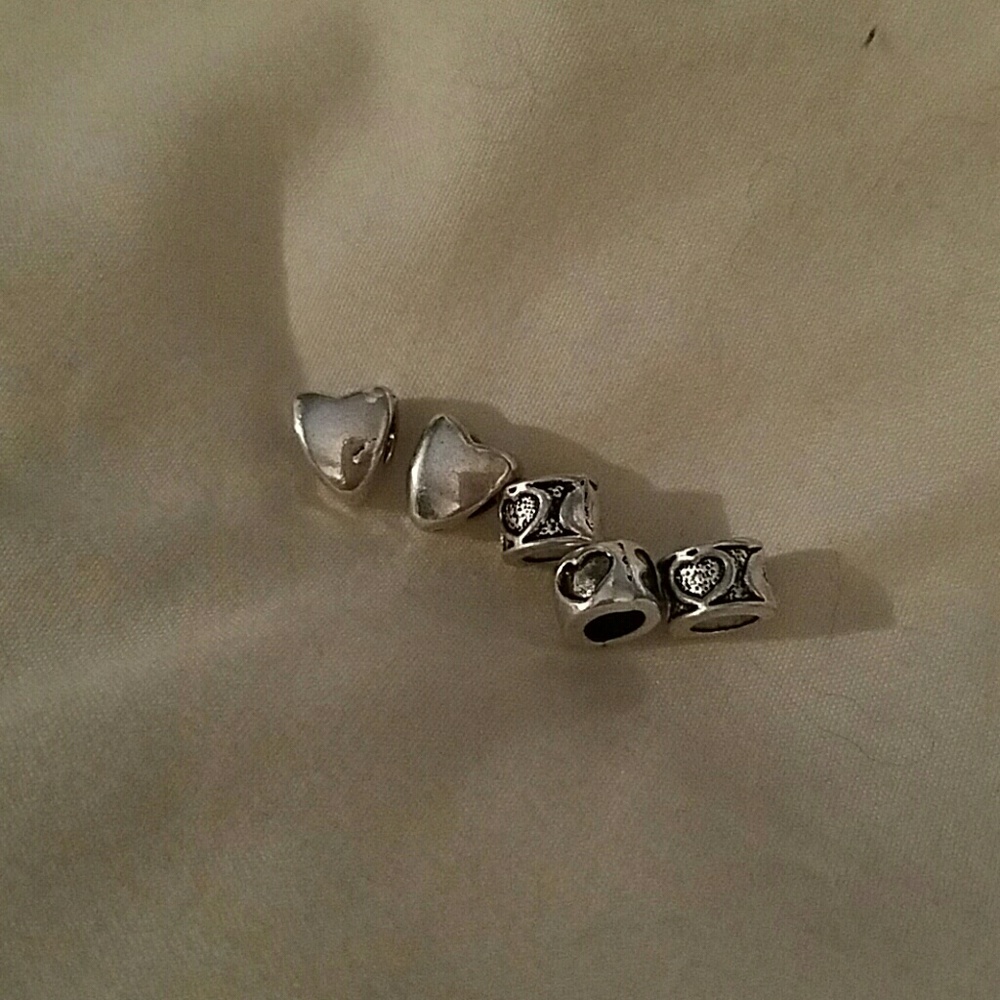 Heart beads n spacers for bracelets