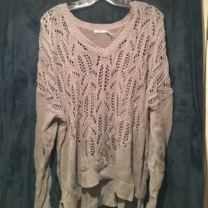 Gray Large Urban Outfitters V-Neck Sweater