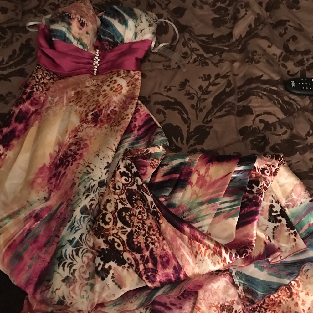 Prom dress exotic color blends
