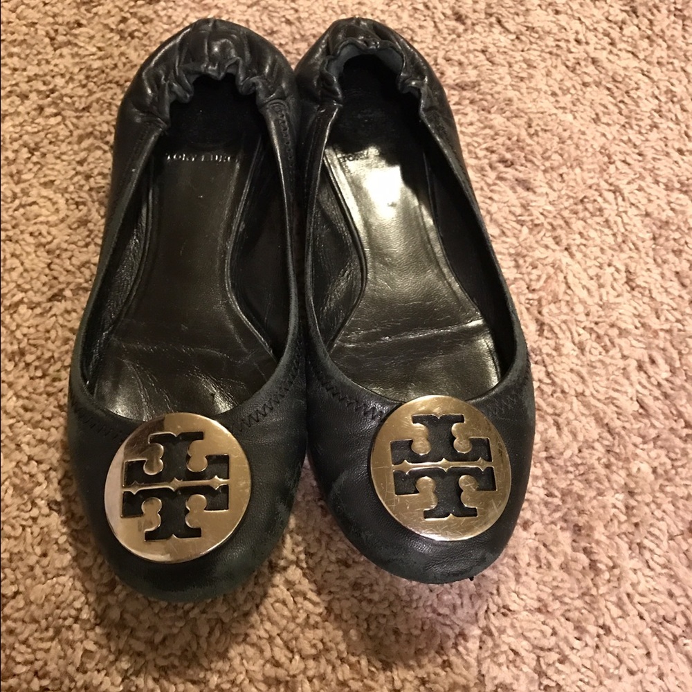 Tory Burch Black Reva Flats