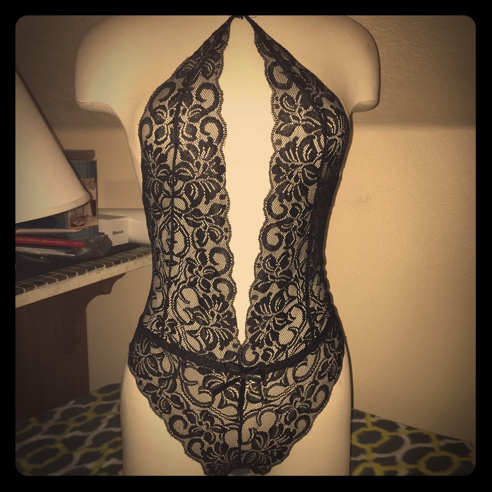 Black Lace Onesie & Mask