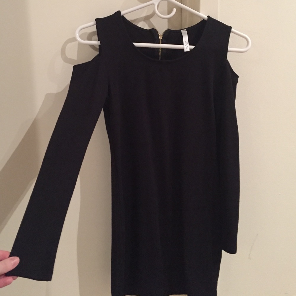 Black dress with shoulder cut outs
